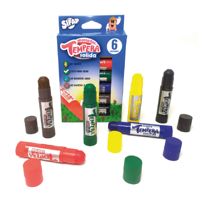 Tempera Solida Clásica X 6 Colores - Imagen 2