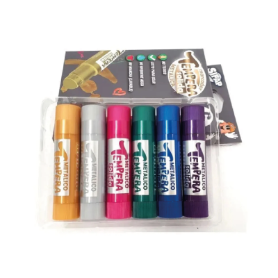 Tempera Solida Metálica X 6 Colores - Imagen 3