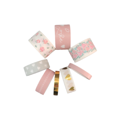 Washi Tape Box 8 Rollos 5 Mts Love - Imagen 2