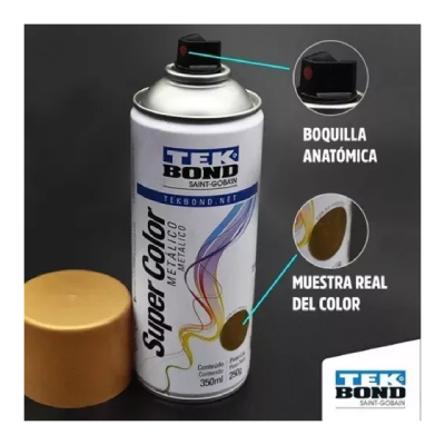 Aerosol Acrílico Colores Metálicos X 350 Ml - Imagen 3