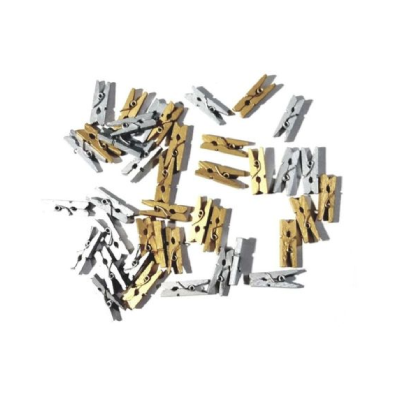 Broche De Madera Metalizado 35 Mm - Imagen 3