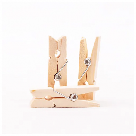 Broche De Madera Natural 45 Mm