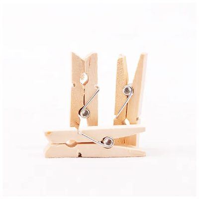 Broche De Madera Natural 25 Mm