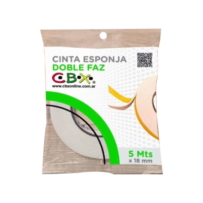 Cinta Esponja Doble Faz 18 Ml X 5 Mts