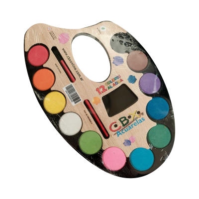 Paleta De Acuarela 12 Pastillas 2.8 Mm