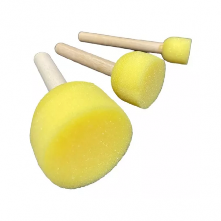 Pincel Taponador De Goma Espuma Set X 3 (2 - 3 - 4 Cm)