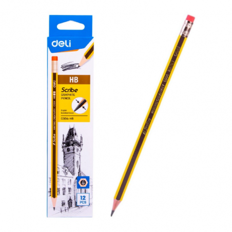 Lpaiz Grafito Scribe HB Hexagonal Con Goma