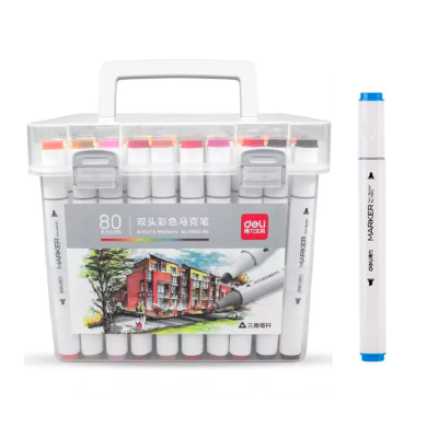 Sketch Marker Doble Punta X 80 Colores