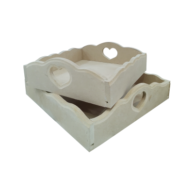 Bandeja Con Ondas Y Corazón 20 X 20 Cm