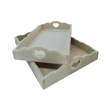 Bandeja Con Ondas Y Corazón 22 X 35 Cm