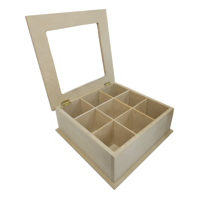 Caja De Te X 9 Con Bisagra Y Vidrio - Imagen 2
