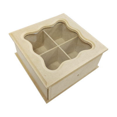 Caja De Te X 4 Con Cajón Y Vidrio - Imagen 3