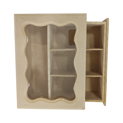 Caja De Te X 6 Con Cajón Y Vidrio - Imagen 2