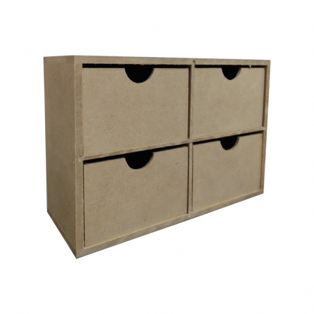 Cajonera X 4 Horizontal 20 X 14 X 8 Cm
