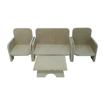 Juego De Living Recto Para Casa De Muñecas - Imagen 3