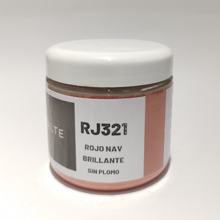 Esmalte Cerámico Rojo Nav Brillante (RJ321) X 200 Cc