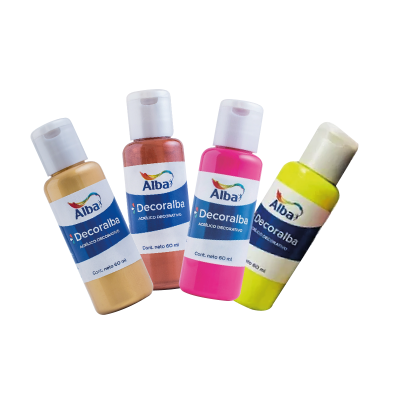 Acrílico Decorativo Colores Metálicos Y Fluo X 60 ml