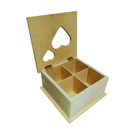 Caja De Te X 4 Corazón