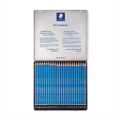 Lápiz Mars Lumograph Lata X 24 Graduaciones - Imagen 2