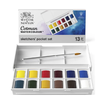 Set De Acuarelas Cotman X 12 Pastillas + 1 Pincel - Imagen 2