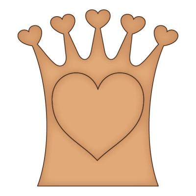 Portaretrato Corona Corazón PRO033