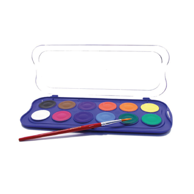 Acuarela En Pastillas X 12 Colores - Imagen 2