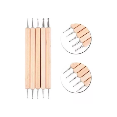 Set Bolillos Doble Punta X 5 Unidades - Imagen 2