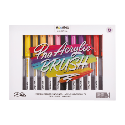 Marcador Acrílico Punta Pincel X 24 Colores