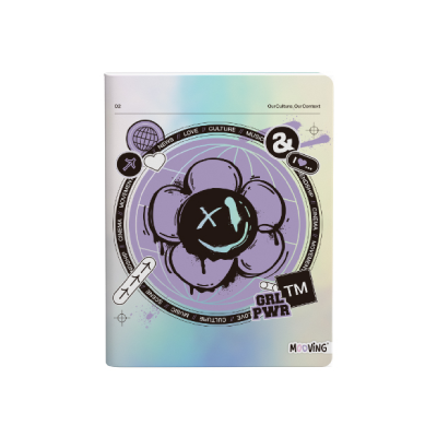 Cuaderno GRL PWR Tapa Flexible 16 X 21 Cm 48 Hjs Rayadas