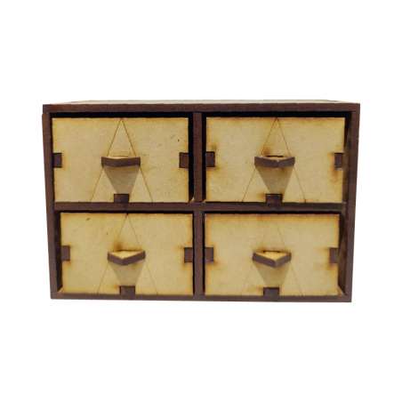 Cajonera Laser Mini Para Casa De Muñecas