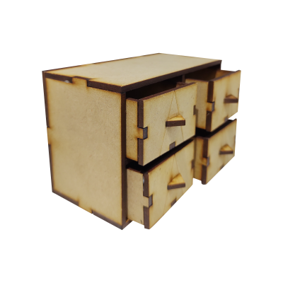 Cajonera Laser Mini Para Casa De Muñecas - Imagen 2