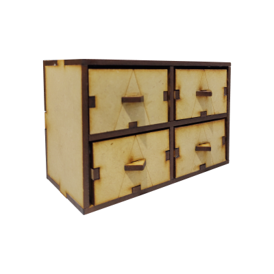 Cajonera Laser Mini Para Casa De Muñecas - Imagen 3