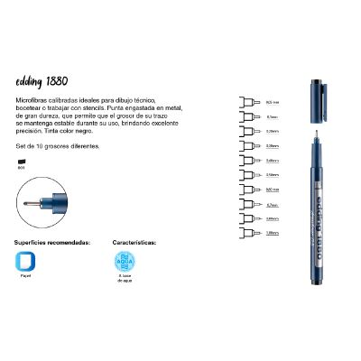 Estilógrafo 1880 Set X 10 Trazos - Imagen 3