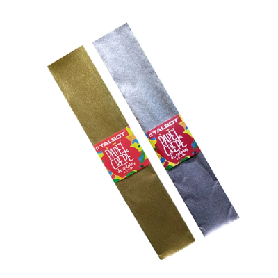 Papel Crepe De Colores Metalizados 50 Cm X 2 Mts