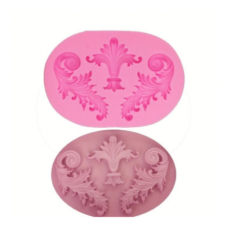 Molde De Silicona Ornamento X 3 10 X 7 Cm H01-001E6