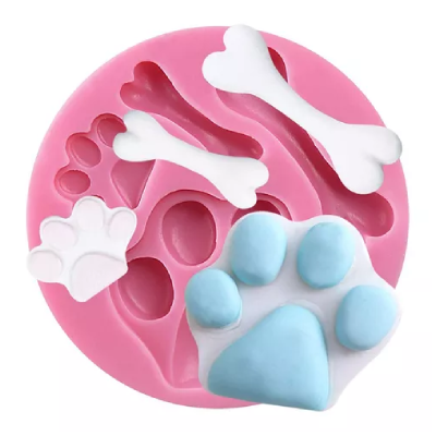 Molde De Silicona Huellas Y Huesos 8 Cm G77-002R10 - Imagen 2