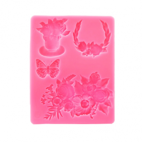 Molde De Silicona Flores 11 X 8 Cm G46-042K7