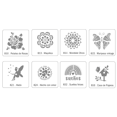 Stencil Mandala China (814) 10 X 10 Cm - Imagen 2