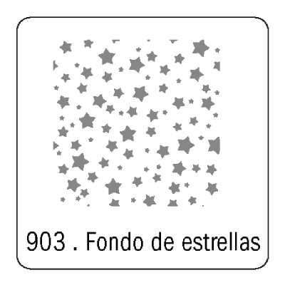 Stencil Fondo De Estrellas (903) 15 X 15 Cm