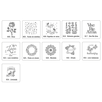 Stencil Fondo De Estrellas (903) 15 X 15 Cm - Imagen 2