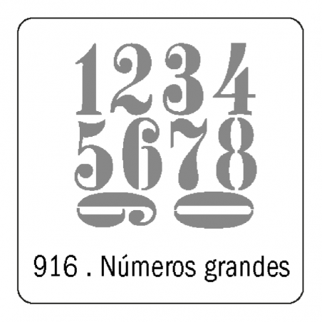 Stencil Números Grandes (916) 15 X 15 Cm