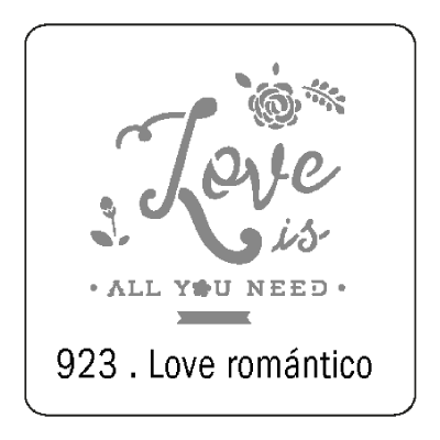 Stencil Love Romántico (923) 15 X 15 Cm
