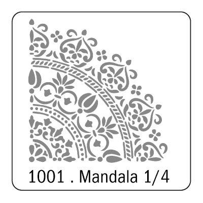 Stencil Mandala 1/4 (1001) 30 X 30 Cm