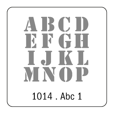 Stencil ABC 1 (1014) 30 X 30 Cm