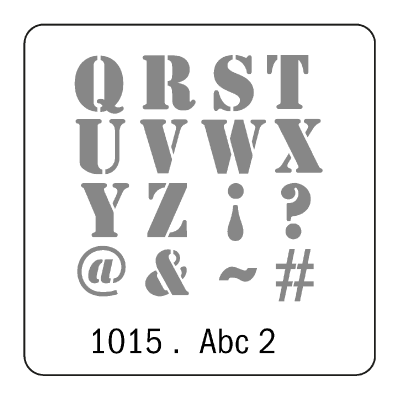 Stencil ABC 2 (1015) 30 X 30 Cm
