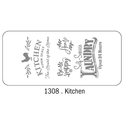 Stencil Kitchen (1308) 30 X 60 Cm