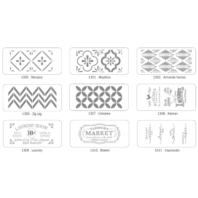 Stencil Market (1310) 30 X 60 Cm - Imagen 2