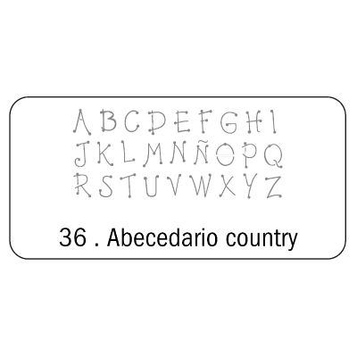 Stencil ABC Country (36) 13.5 X 30 Cm
