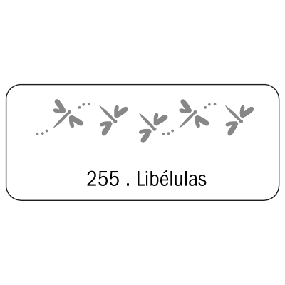 Stencil Libélulas (255) 4.5 X 17 Cm