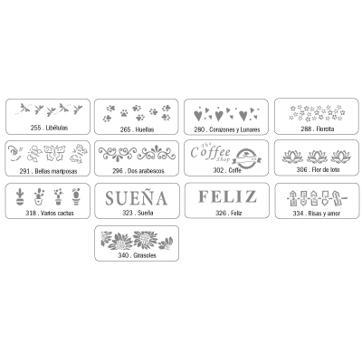 Stencil Florcitas (288) 4.5 X 17 Cm - Imagen 2